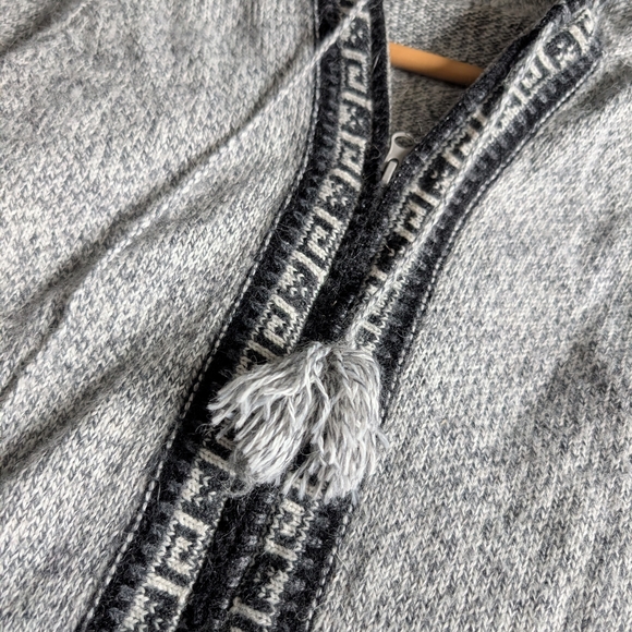 🇵🇪🦙 Kimar Soft Alpaca Gray Hooded Cardigan Made In Peru - Medium - Picture 6 of 11